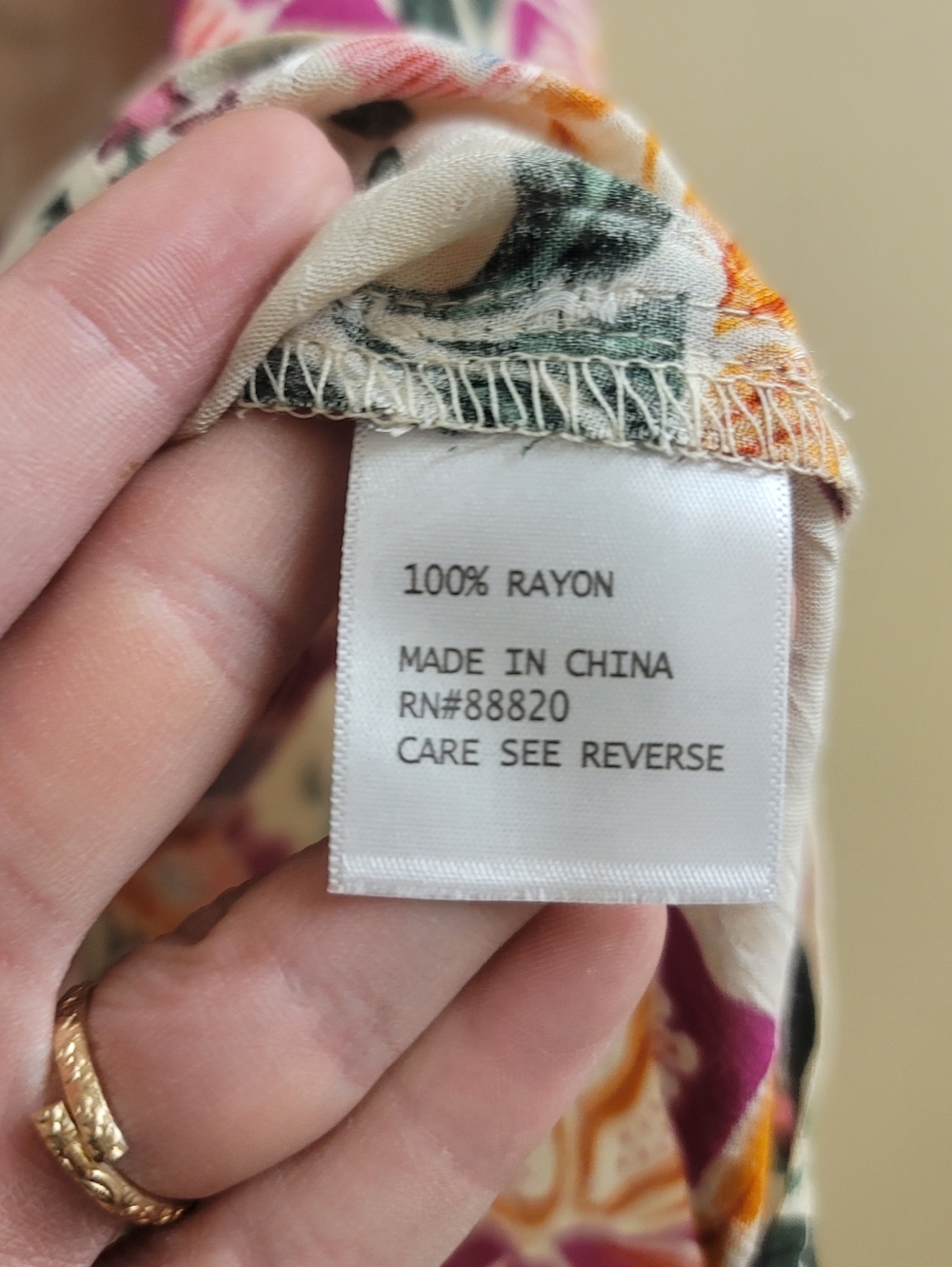 EUC Artlier Nicole Miller Tropical Floral Ruffle-Sleeve Blouse - Pink Multi - Picture 6 of 7